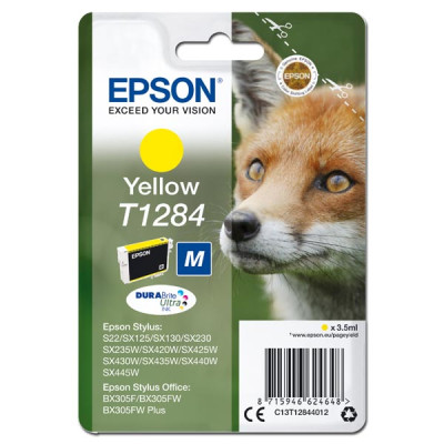 Epson T1284 (C13T12844011), originálny atrament, žltý, 3,5 ml, VÝPREDAJ, náhradný obal