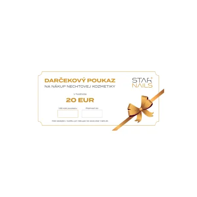 Starnails Tlačený darčekový poukaz 20 EUR
