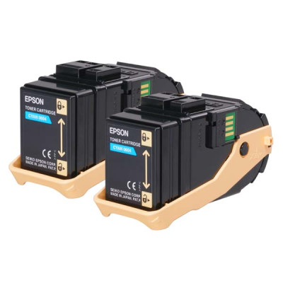 Originálny toner Epson C13S050608, azúrový, 2 × 7500 strán, 2-pack