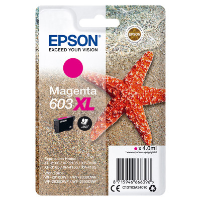 Originálny atrament Epson T03A3 (C13T03A34010, 603XL), purpurový, 350 strán (4 ml), XL