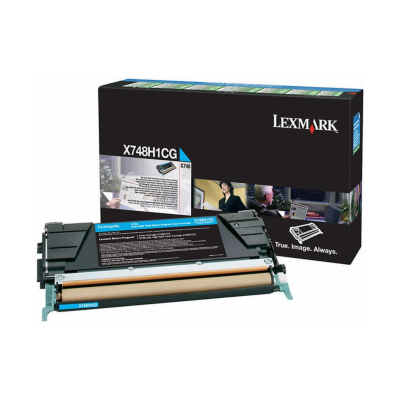 Originálny toner Lexmark X748H1CG, azúrový, 10000 strán