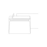 Obálky C4 samolepicí - krycí páska bílé 25 ks