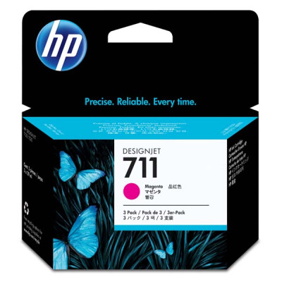 Originálny atrament HP CZ135A (711), purpurový, 3×29 ml, 3-pack