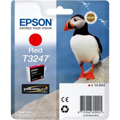 Epson T3247 (C13T32474010), originálny atrament, červený, 14 ml