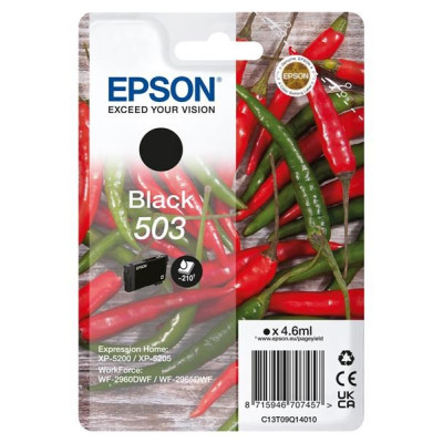 Originálny atrament Epson T09Q1 (C13T09Q14010, 503), čierny, 210 strán (4,6 ml)