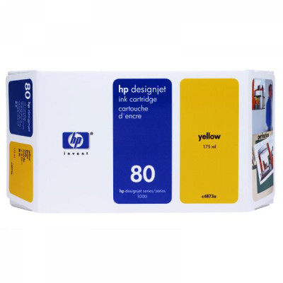 Originálny atrament HP C4848A (80), žltý, 350 ml