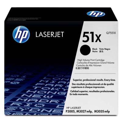 Originálny toner HP Q7551X (51X), čierny, 13000 strán