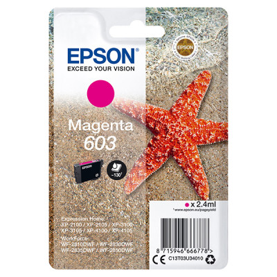 Originálny atrament Epson T03U3 (C13T03U34020, 603), purpurový, 130 strán (2,4 ml)