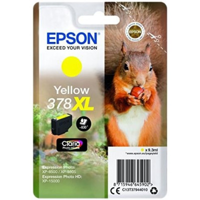 Originálny atrament Epson T3794 (C13T37944010, 378XL), žltý, 9,3 ml, XL