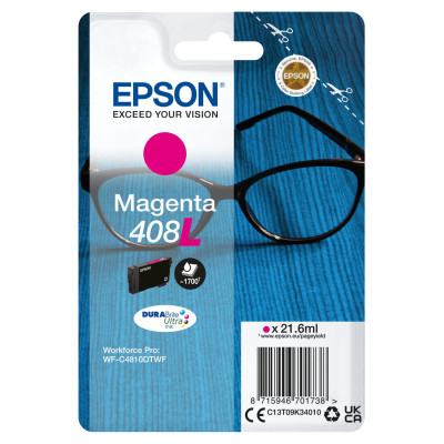 Originálny atrament Epson T09K3 (C13T09K34010, 408L), purpurový, 21,6 ml, XL