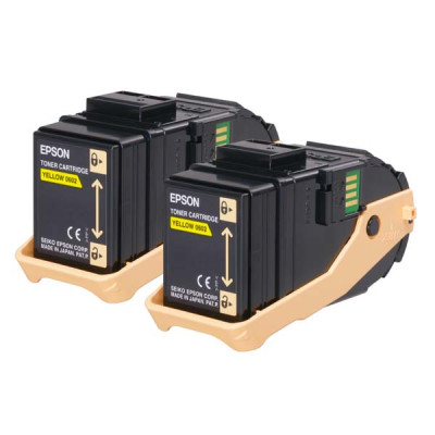 Originálny toner Epson C13S050606, žltý, 2 × 7500 strán, 2-pack