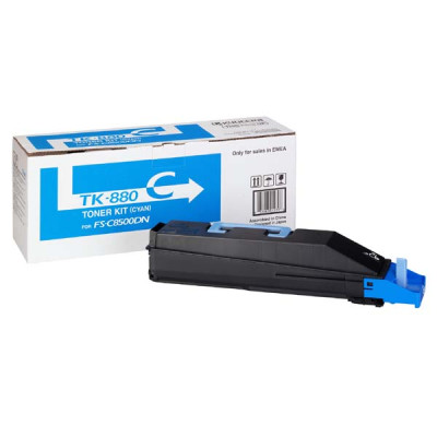 Originálny toner Kyocera TK-880C, azúrový, 18000 strán