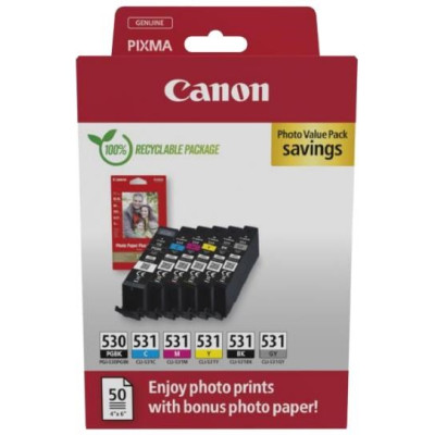 Originálny atrament Canon PGI-530/CLI-531 PGBK/C/M/Y/BK/GY (6117C004)
