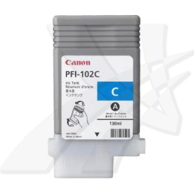 Originálny atrament Canon PFI-102C (0896B001), azúrový, 740 strán (130 ml)