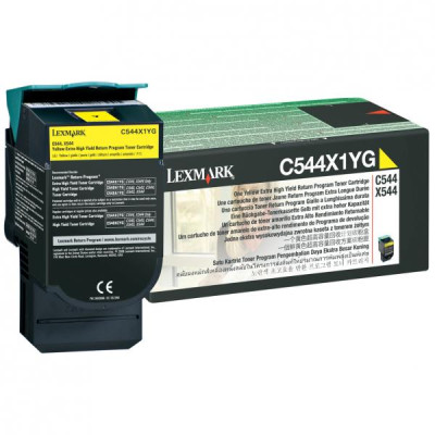 Originálny toner Lexmark C544X1YG, žltý, 4000 strán