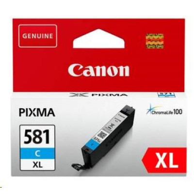 Originálny atrament Canon CLI-581XL C (2049C001), azúrový, 8,3 ml, XL