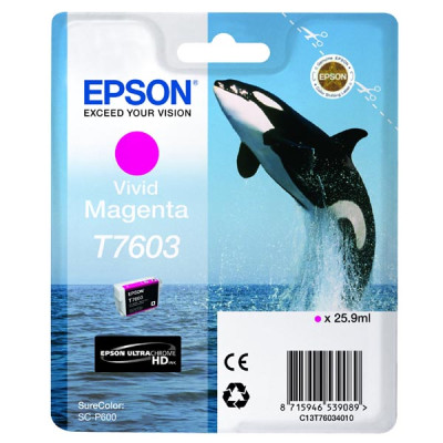 Originálny atrament Epson T7603 (C13T76034N10), vivid purpurový, 25,9 ml