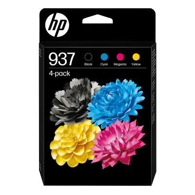 HP 6C400NE (937), originálny atrament, CMYK, 4-pack