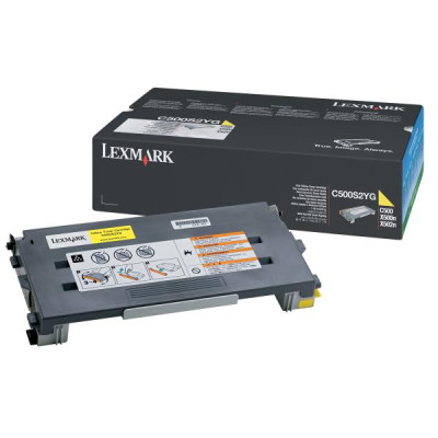 Originálny toner Lexmark C500S2YG, žltý, 1500 strán