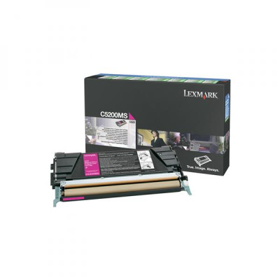 Originálny toner Lexmark C5200MS, purpurový, 1500 strán