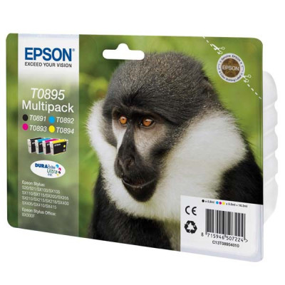 Originálny atrament Epson T0895 (C13T08954010), CMYK, 3 × 3,5 + , 4-pack