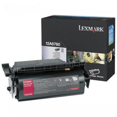 Originálny toner Lexmark 12A6760, čierny, 10000 strán