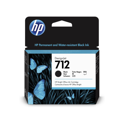 Originálny atrament HP 3ED71A (712), čierny, 80 ml