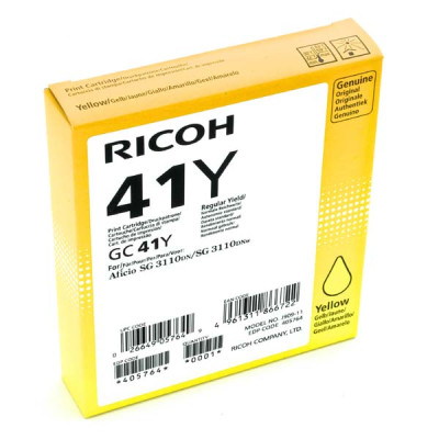 Originálna gelová náplň Ricoh GC-41HY (405764), žltá, 2200 strán