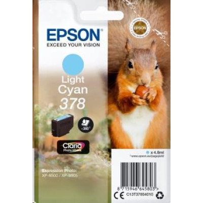 Originálny atrament Epson T3785 (C13T37854010), svetlo azúrový, 4,8 ml