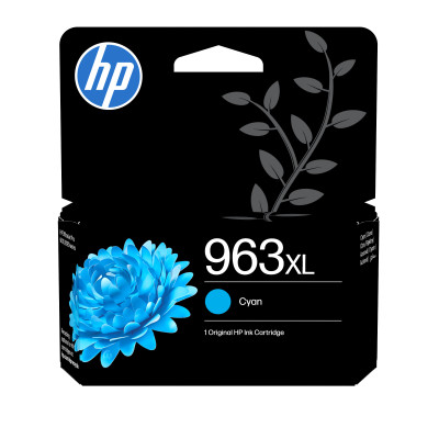 HP 3JA27AE (963XL), originálny atrament, azúrový, 22,92 ml, XL