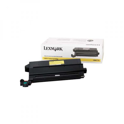 Originálny toner Lexmark 12N0770, žltý, 14000 strán