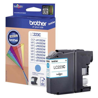 Originálny atrament Brother LC-223C, azúrový, 550 strán