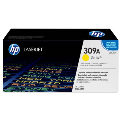 Originálny toner HP Q2672A (309A), žltý, 4000 strán