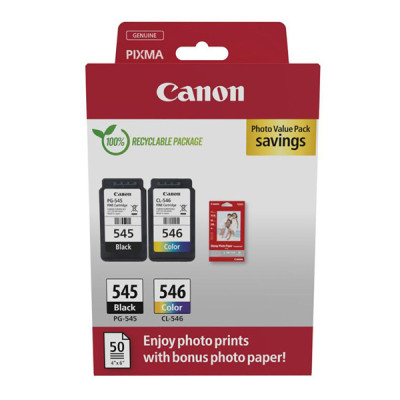 Originálny atrament Canon PG-545/CL-546 (8287B008), čierny/farebný, 180 strán (8 / 9 ml), Multipack