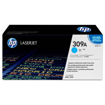 Originálny toner HP Q2671A (309A), azúrový, 4000 strán