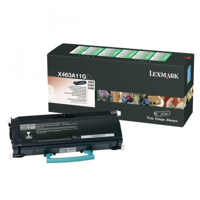 Originálny toner Lexmark X463A11G, čierny, 3500 strán