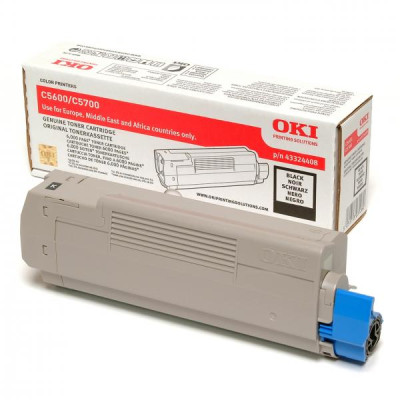 Originálny toner Oki C5600 (43324408), čierny, 6000 strán