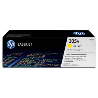 Originálny toner HP CE412A (305A), žltý, 2600 strán