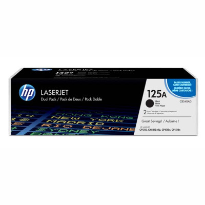 Originálny toner HP CB540AD (125A), čierny, 2 × 2200 strán, 2-pack