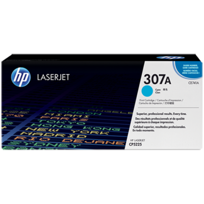 Originálny toner HP CE741A (307A), azúrový, 7300 strán
