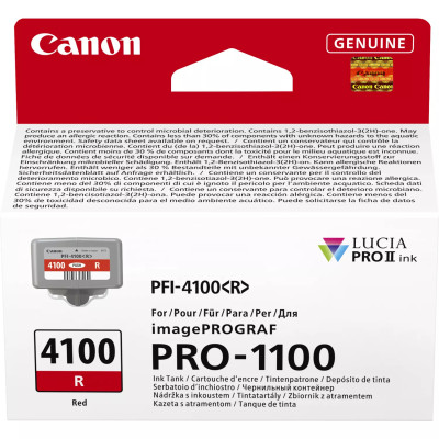 Originálny atrament Canon PFI-4100R (6785C001), červený, 80 ml