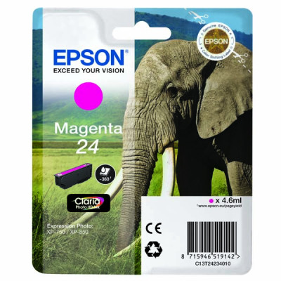 Originálny atrament Epson T2423 (C13T24234010), purpurový, 4,6 ml
