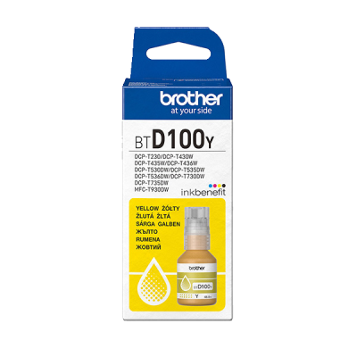 Originálny atrament Brother BT-D100Y, žltý, 5000 strán (48,8 ml)