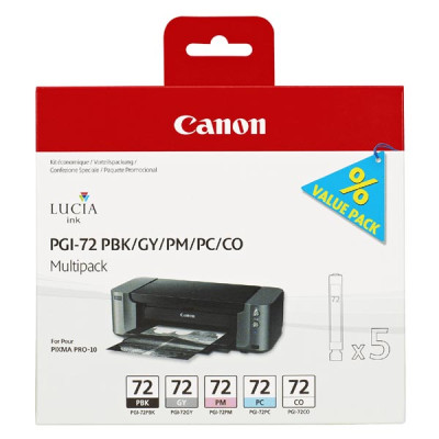 Originálny atrament Canon PGI-72PBk/Gy/PM/PC/CO (6403B007), PBK/GY/PM/PC/CO, 5 × 14 ml, 5-pack