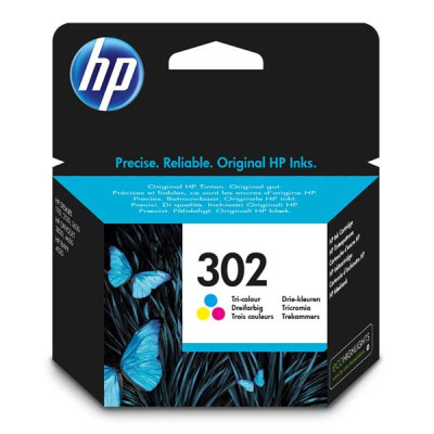 Originálny atrament HP F6U65AE (302), farebný, 165 strán (4 ml)