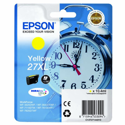 Originálny atrament Epson T2714XL (C13T27144010), žltý, 10,4 ml
