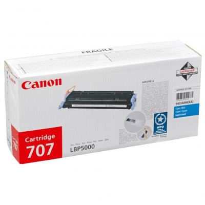 Originálny toner Canon CRG-707C (9423A004), azúrový, 2000 strán