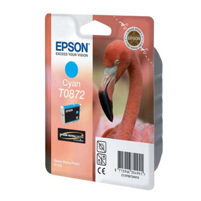 Originálny atrament Epson T0872 (C13T08724010), azúrový, 11,4 ml