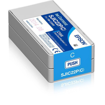 Originálny atrament Epson SJIC22P-C (C33S020602), azúrový, 32,5 ml
