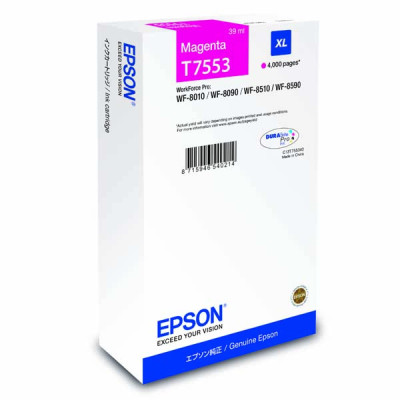 Originálny atrament Epson T7553XL (C13T755340), purpurový, 4000 strán (39 ml)